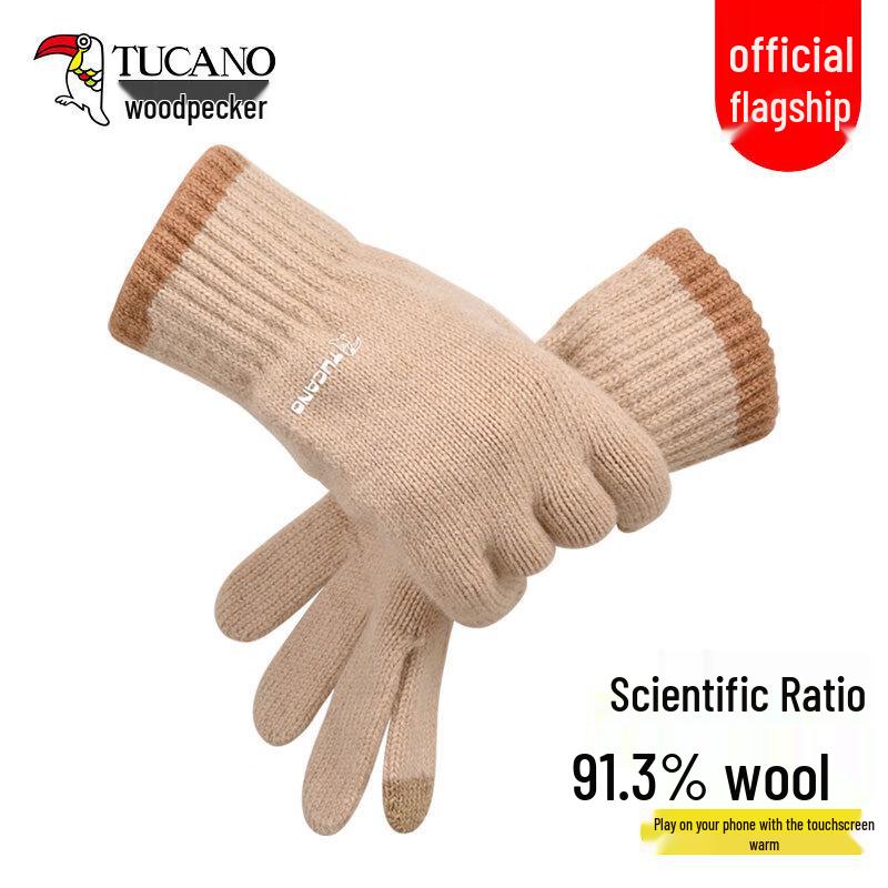 Woodpecker Women's Winter Wool Touchscreen Gloves