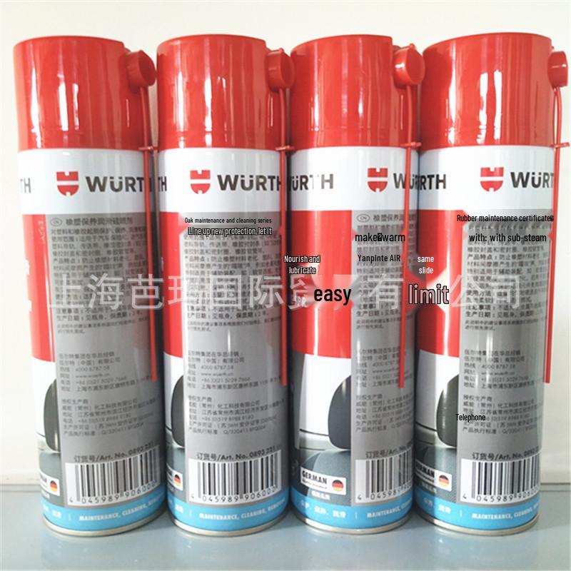 WURTH Silicone Spray for Rubber & Plastic Maintenance 500ML - Protects Car Window Rubber Strips