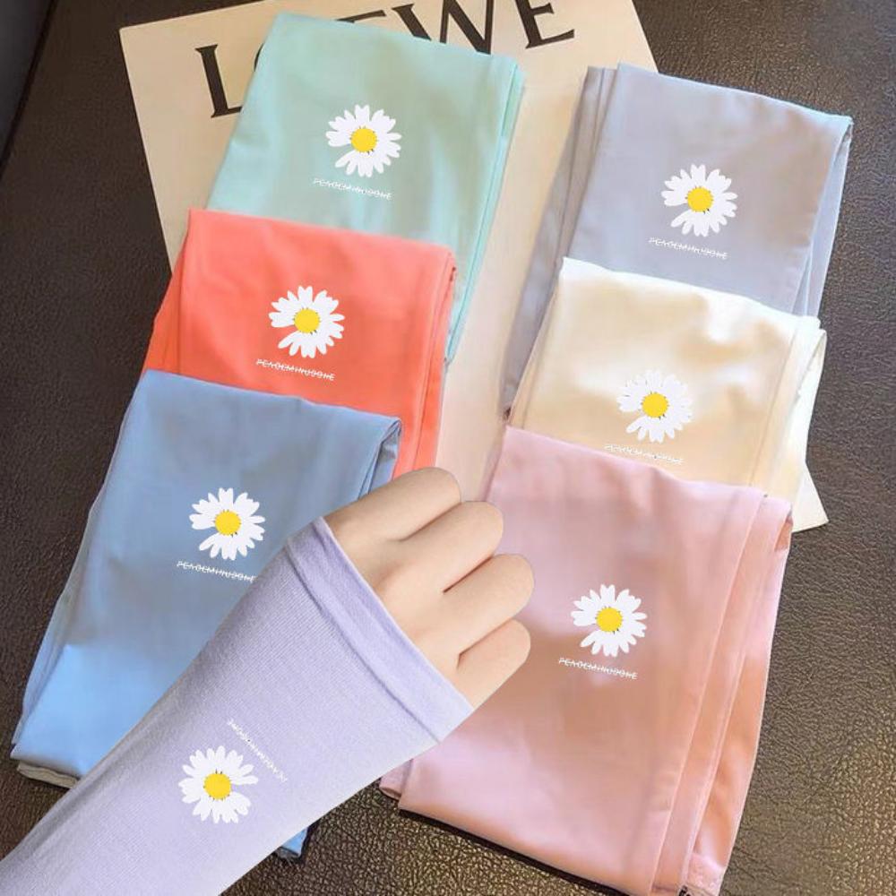 1 Pair Women Cooling Anti-UV Driving Arm Sleeves Girls Sun Protection Arm Covers for Ladies Running Riding Outdoor Activity Athletic