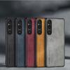Case for Sony Xperia 1 V II Vii Luxury Sheepskin PU Leather Silicone Shockproof Matte Bumper Cover for Xperia 1V 10V Phone Shell