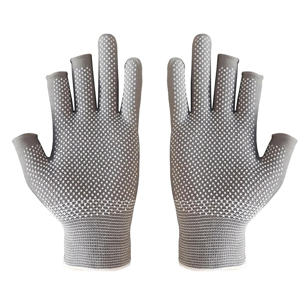 Anti-Slip 3 Fingers Cut Fishing Gloves Breathable Half Finger Outdoor Angling Sunscreen Gloves Fishing Equipment Accessories