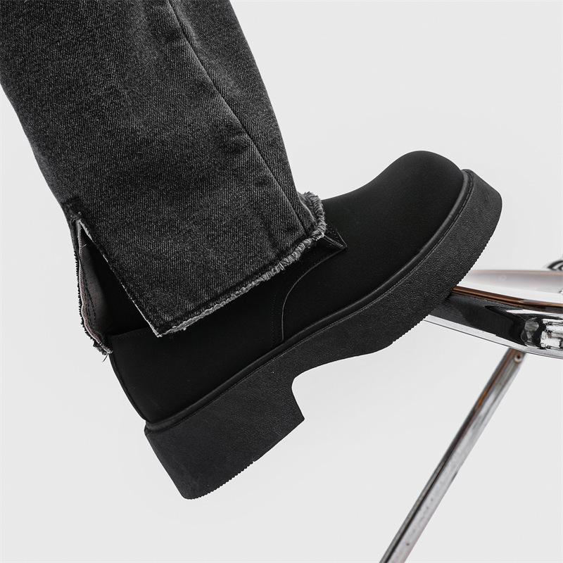 Spring and summer 2025 new leather shoes men's casual big head derby shoes matte hair stylist Japanese trendy men's shoes