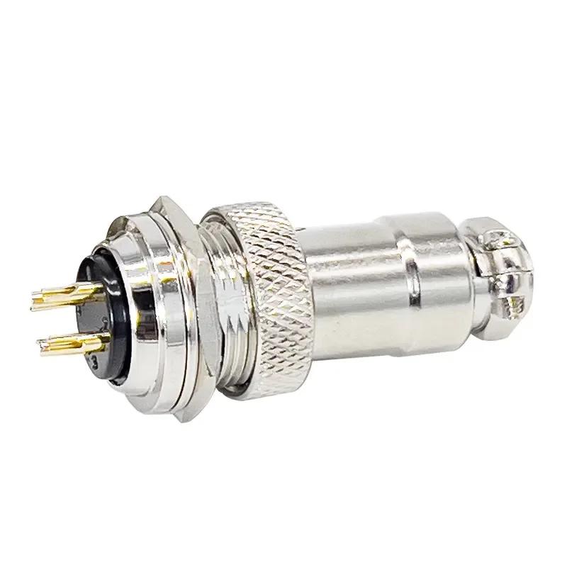 5/20/100Set GX16 Gold Plated Aviation Plug Socket  2 3 4 5 6 7 8 9 10 PIN Male Female 16mm M16 Wire Panel Circular Connector