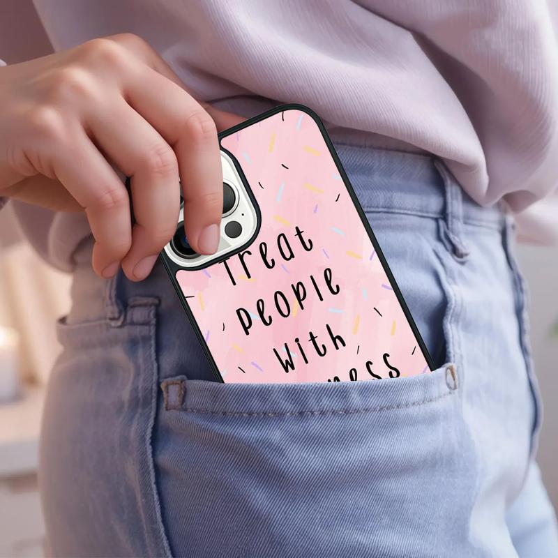 Treat People With Kindness Phone Case For iPhone 17 Air 15 16e 14 13 Pro Max Coque 12 11 Pro Max PLUS Cover
