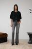 AZUL by moussy AZUL DENIM Center Press Denim S Semi-Flared Women's 250IAC12-2121 L/BLK