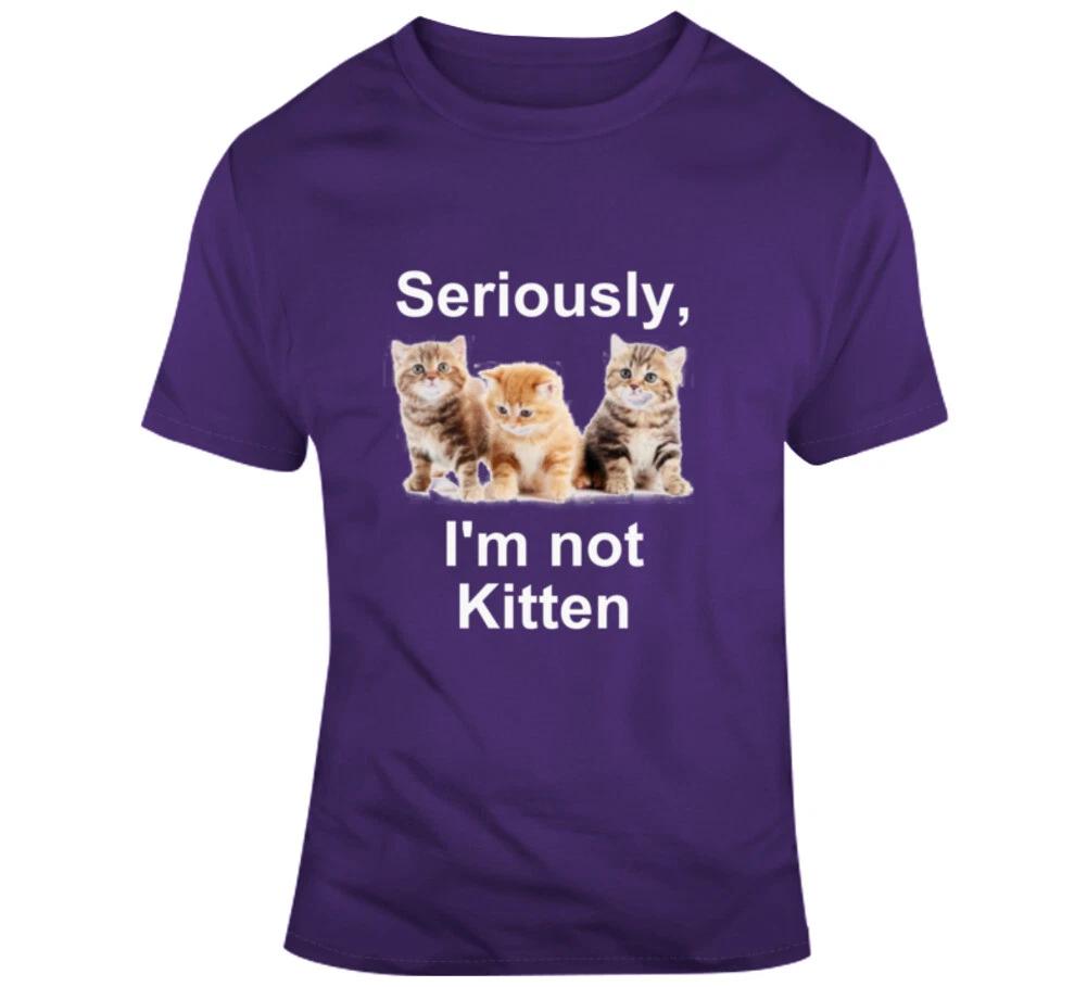 Seriously, I m Not Kitten Cute Funny Pun Gift Cat T Shirt S