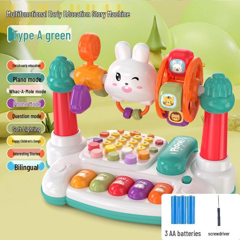 Téléphone et Piano Jouet Multifonctionnels pour Enfants avec Lumières et Musique pour l'Éducation Précoce