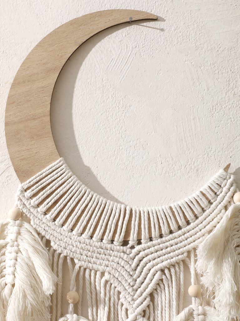 Handwoven Tapestry with 5 Tassels leaf Boho Bedroom Living Room Wall Decor Home Decor Children's Room Nursery Hanging Ornaments