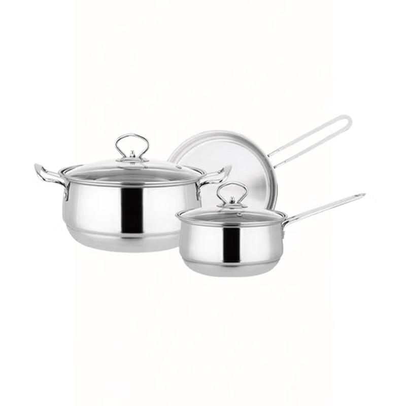 Yiboda Davos YP-8016 Stainless Steel 3-Piece Cookware Set