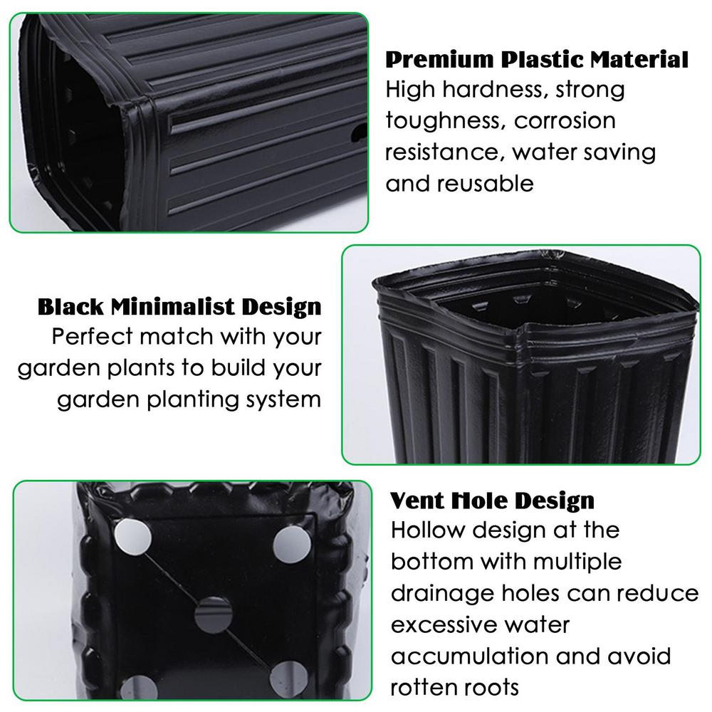 20pcs Tall Tree Pot Deep Nursery Treepots Seedling Flower Plant Container With Drainage Holes Reusable For Grande Plant