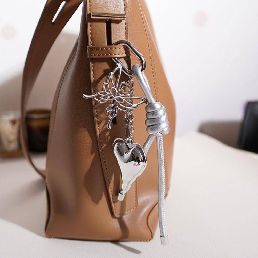 Hand-Woven Heart Shaped Bag Pendant Anti-Lost Braided Rope Key Chain  Birthday Parties