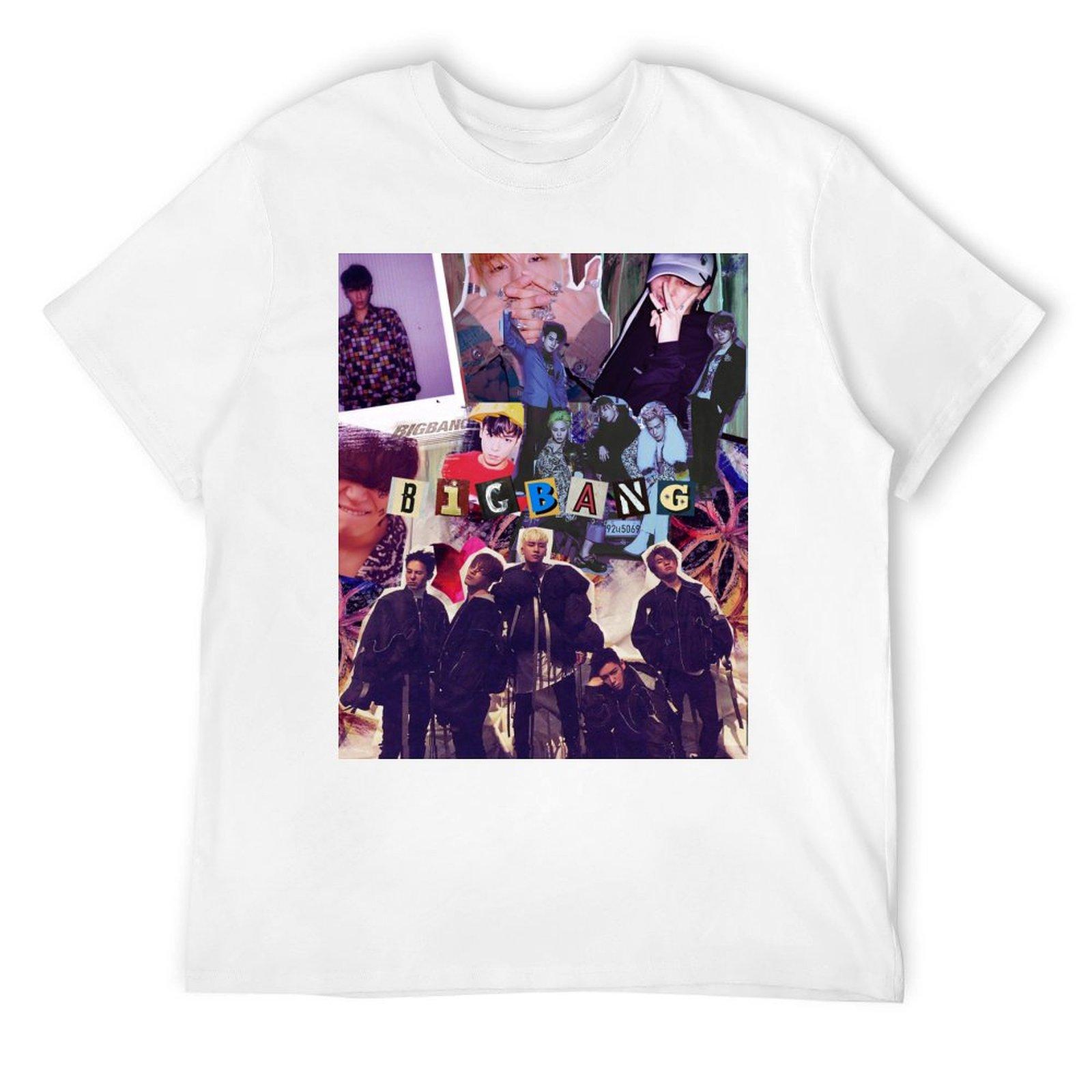 BIGBANG retro collage TShirt designer shirts for a boy quick drying summer clothes Unisexs champion t shirts S