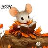 Autumn Theme Party Supplies Mouse Wall Stickers, Waterproof PVC Retro Fairy Tale Decals, Removable Peel Pastoral Style Stickers And Stick Decals