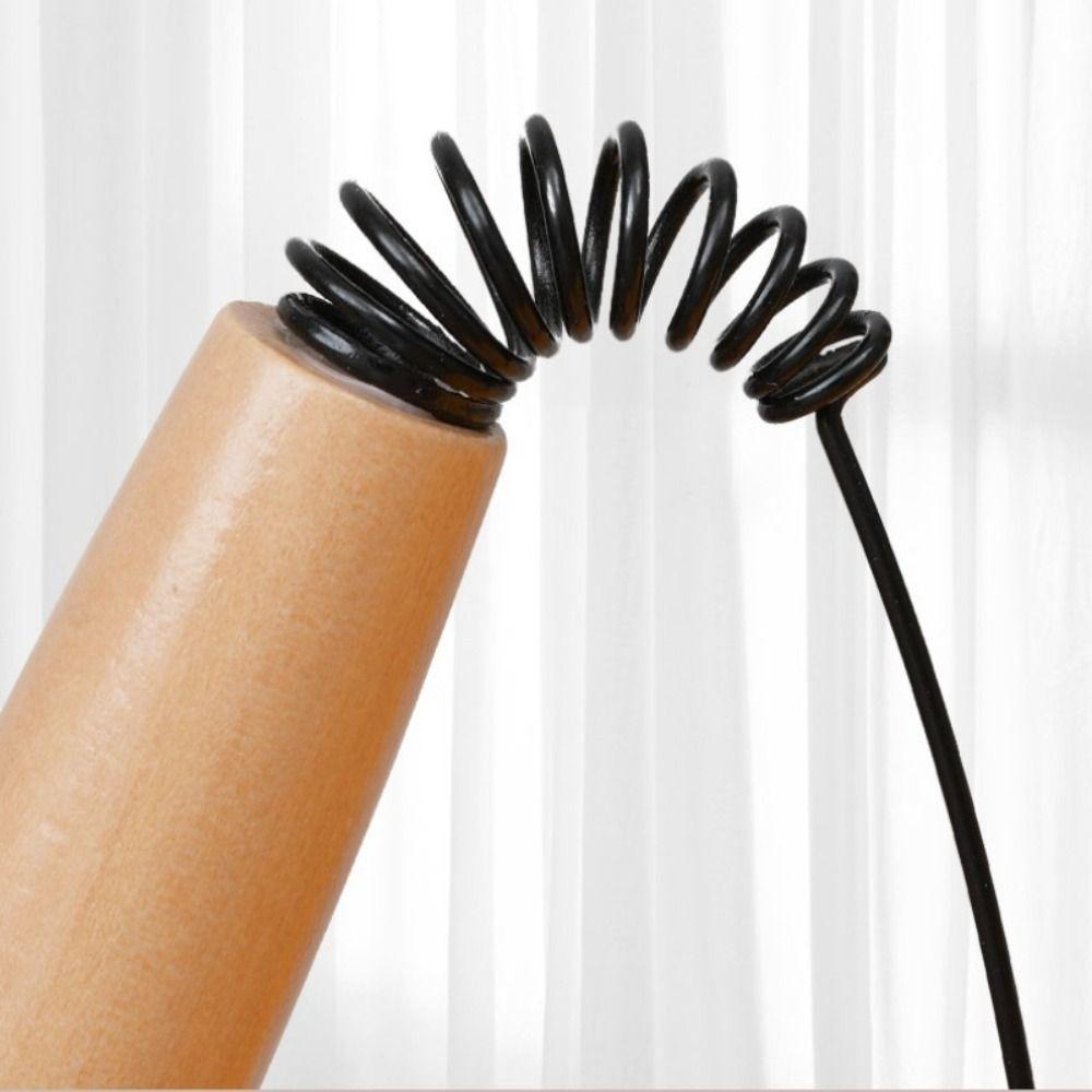 Wooden Handle Spring Teasing Cat Stick Simulation Fishing Rod Interactive Cat Teaser Stick Feather Replaceable Bell Squeaky Cat