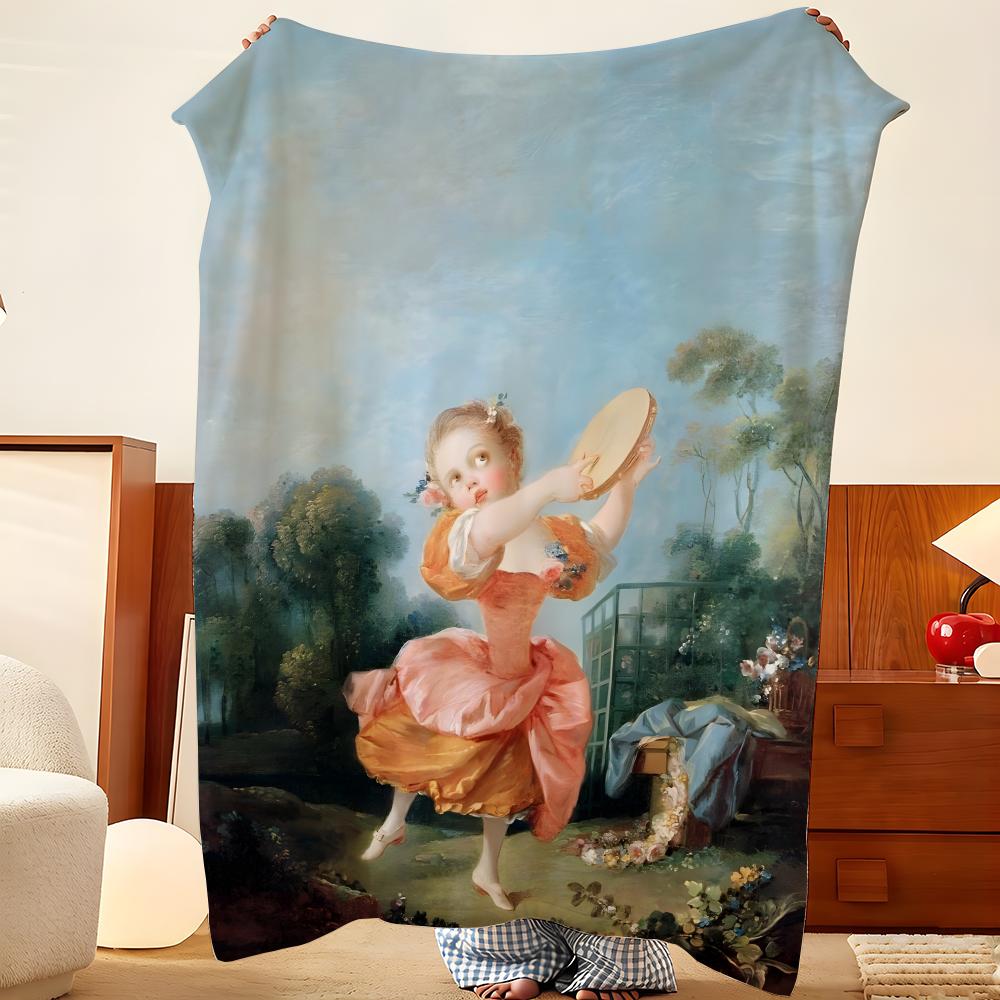 Artist F-Francois B-Boucher Throw Flannel Throw Blanket, Lightweight Cozy, Durable Washable cute Cool