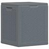 Garten Aufbewahrungsbox Grau PP Rattan-Stil 90 L
