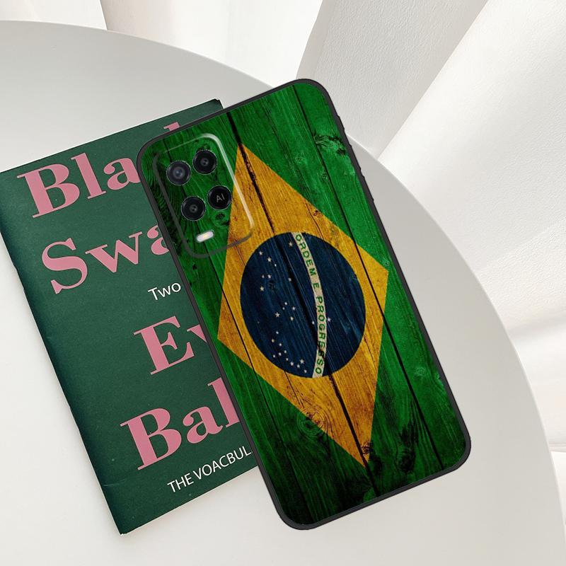 Brazil Brazilian Flag Case For Oppo A96 A76 A16 A15 A17 A52 A72 A54S A57S A58 A78 A98 A57 A77 A54 A74 A94 Cover