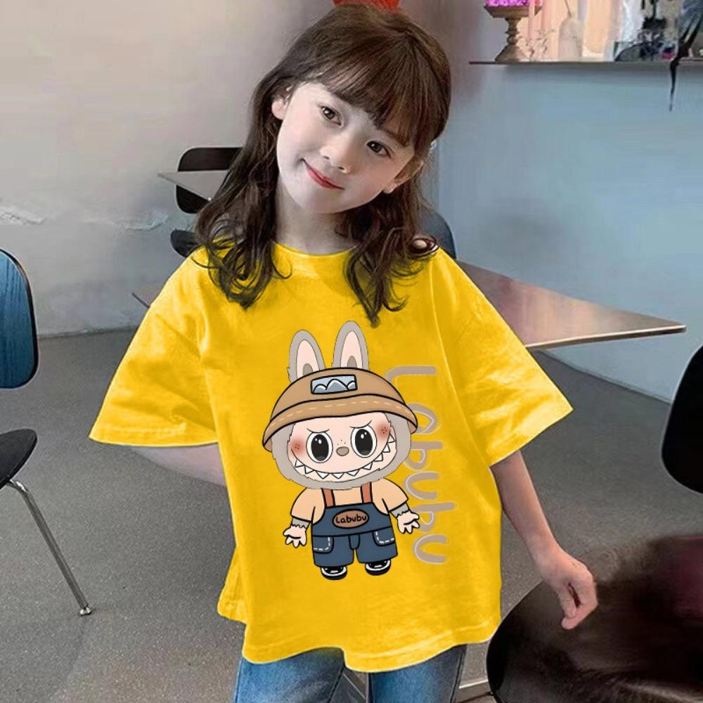 Children's T-shirt, neutral cartoon printed shirt, oversized short sleeved T-shirt