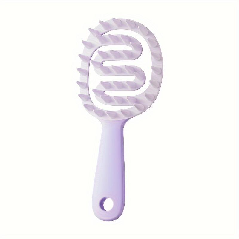 Scalp Massager Shampoo Brush for Hair Silicone Scalp Scrubber with Handle Curved Vented Scalp Scrubber Scalp Care Brush