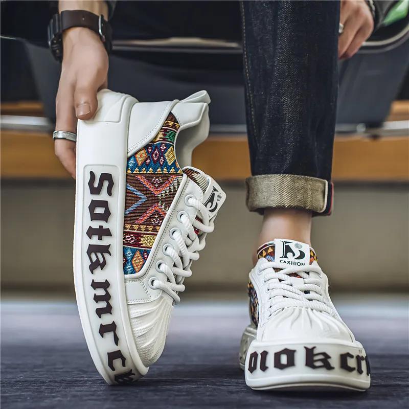 Fashion Brand Men's Shoes 2024 Summer Shoes Breathable Fashion Trend Shell Head Joker Trend Breathable Thick-soled Daddy Shoes