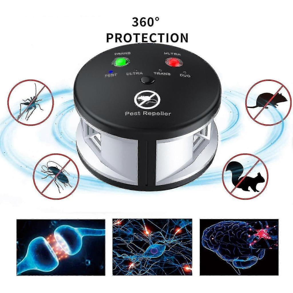 Rodent Repellent Ultrasonic 3-in-1 Pest Repeller Mouse Blocker Rat Deterrent