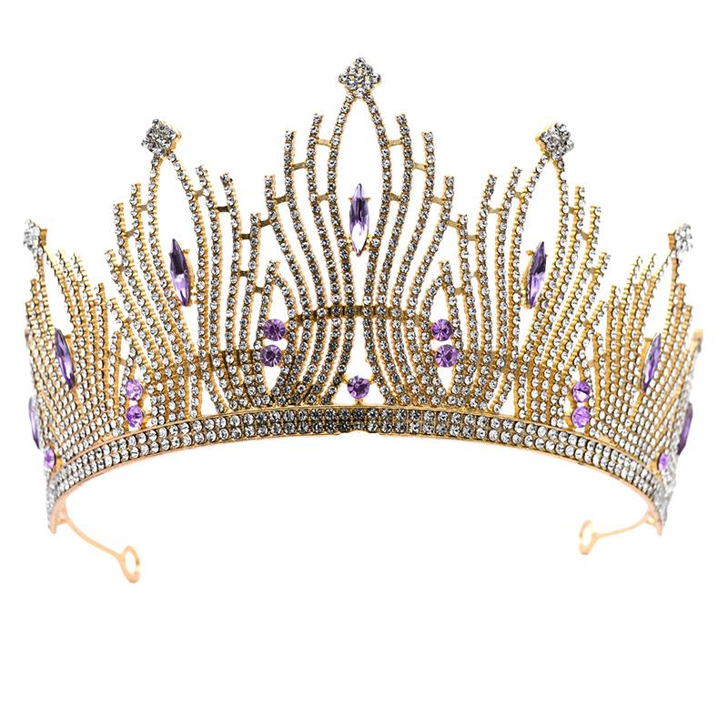 Bridal Jewelry Headwear Stage Car Show Accessories Alloy Inlaid Rhinestone Large Crown Princess Phoenix Crown Crown