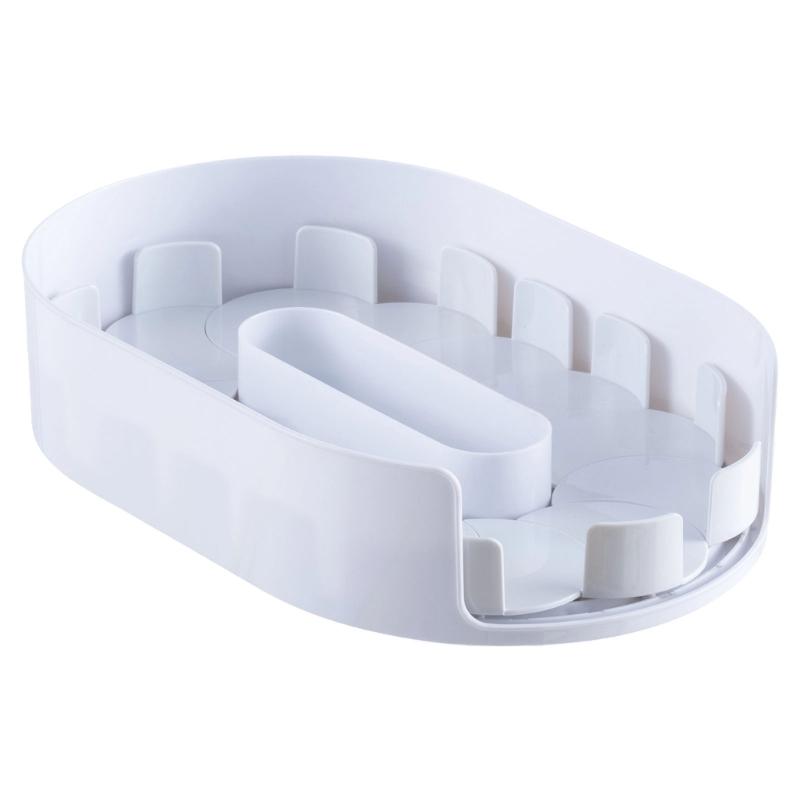 

Space Saving Refrigerator Storage Container Rotating Designs Sturdy PET Materials Compartments білий/вершковий