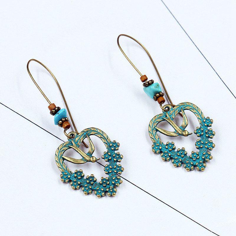Vintage Boho Women Dangle Drop Long Earrings Charming Colour