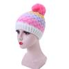 Winter Children's Padded Colour Blocking Knitted Pullover Ear Protection Cap