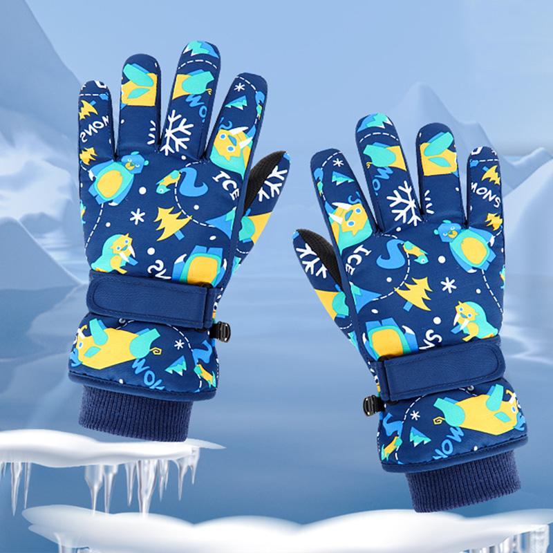 Kinder Kinder Ski Handschuhe Winter Snowboard Schnee Warme Handschuh Jungen Mädchen Wasserdicht Verdicken Fäustlinge Halten Finger Warm