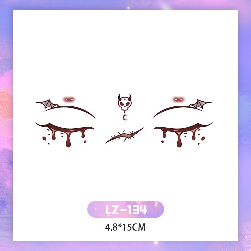 

Милые наклейки на лицо на Новый год: Румяна в форме сердца и временные татуировки для девочек Multiple Specifications