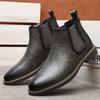 Men's Chelsea Boots Retro Style Comfortable Fashionable Men's Boots Pointed Toe Mid-Calf Chelsea Boots