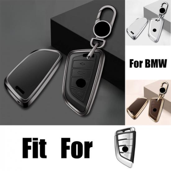 Zinc Alloy Leather Car Key Case Cover For BMW 1 2 3 4 5 6 7 X1 X2 X3 X4 X5 X6 X7