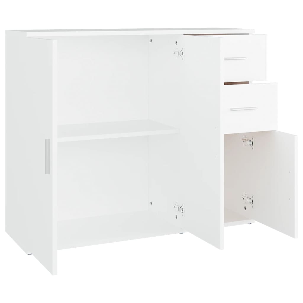 Vidaxl Cabinet, White, 91X29.5X75 Cm, Wood-Based Material