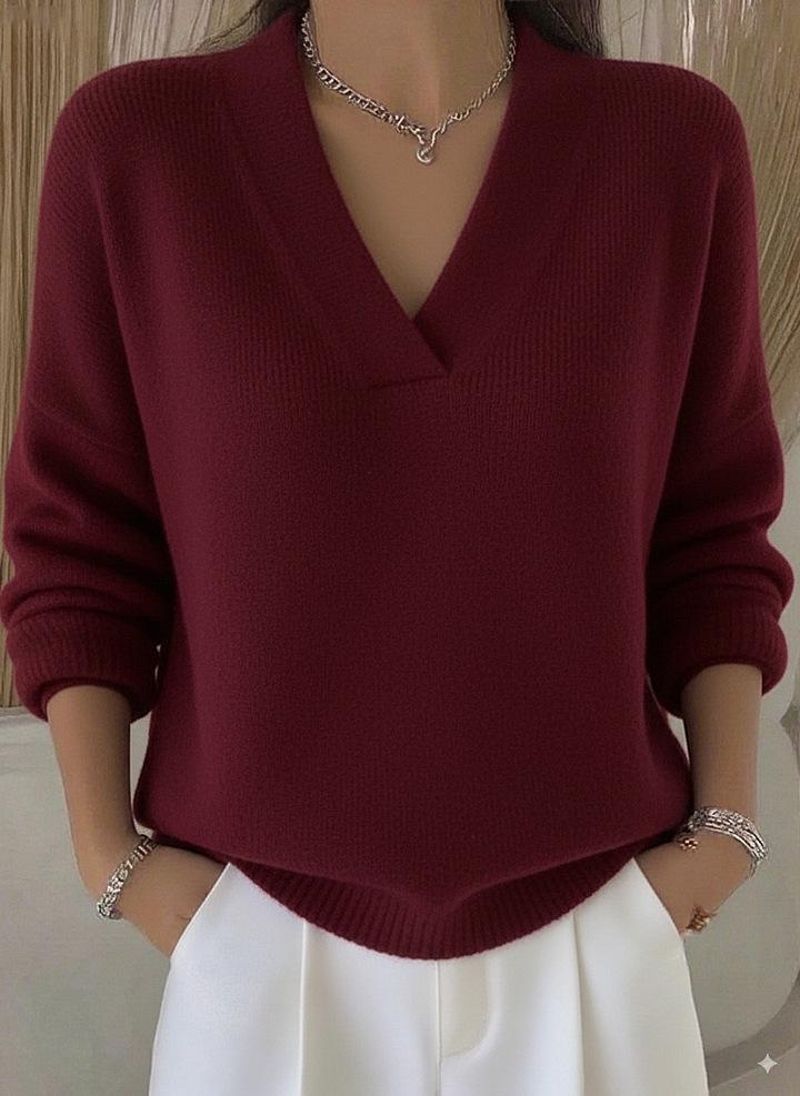 2025 Damen Freizeit V-Ausschnitt Strickpullover - Europäische & Amerikanische Herbst/Winter Mode