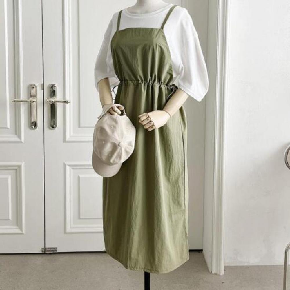 New Arrivals Open Run Women Cute Layered Spring String Long Dress
