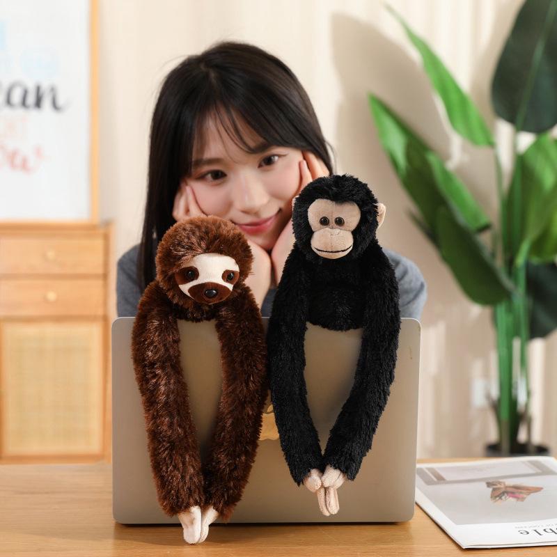 Cartoon Long-Armed Monkey & Baby Orangutan Lemur Sloth Plush Toy for Kids