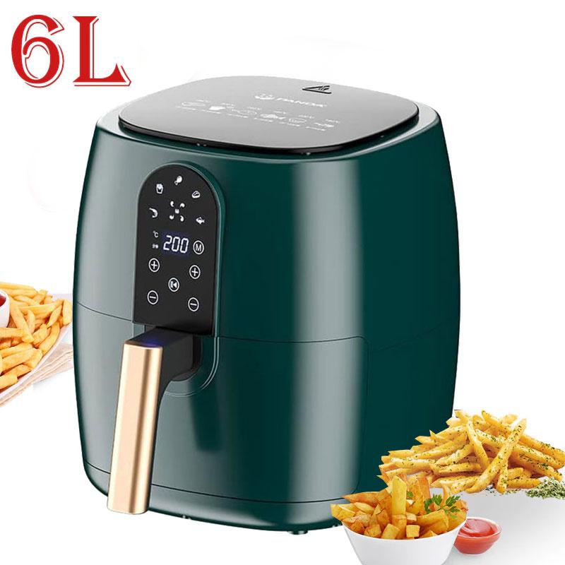6L velkokapacitní vzduchová fritéza s inteligentním dotykovým displejem Multifunkční inteligentní vzduchová fritéza s plně dotykovým ovládáním