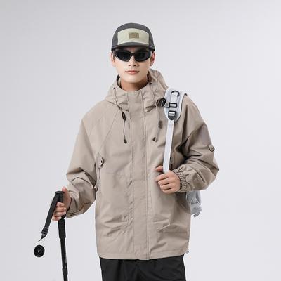 Spring and Autumn Jacket Jacket Boys American Tooling Jacket Windproof Rainproof Men's Trench Coat