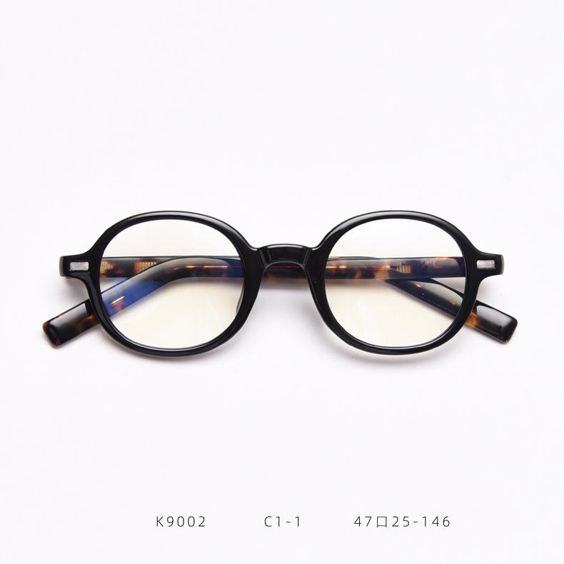 

K9002 корейская TR90 ретро овальная прозрачная Harajuku близорукость очки оправа - унисекс, толстая оправа, литературный стиль