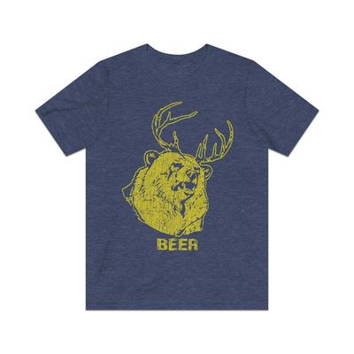 Orso + Cervo = Birra T-shirt da uomo Vintage 2010