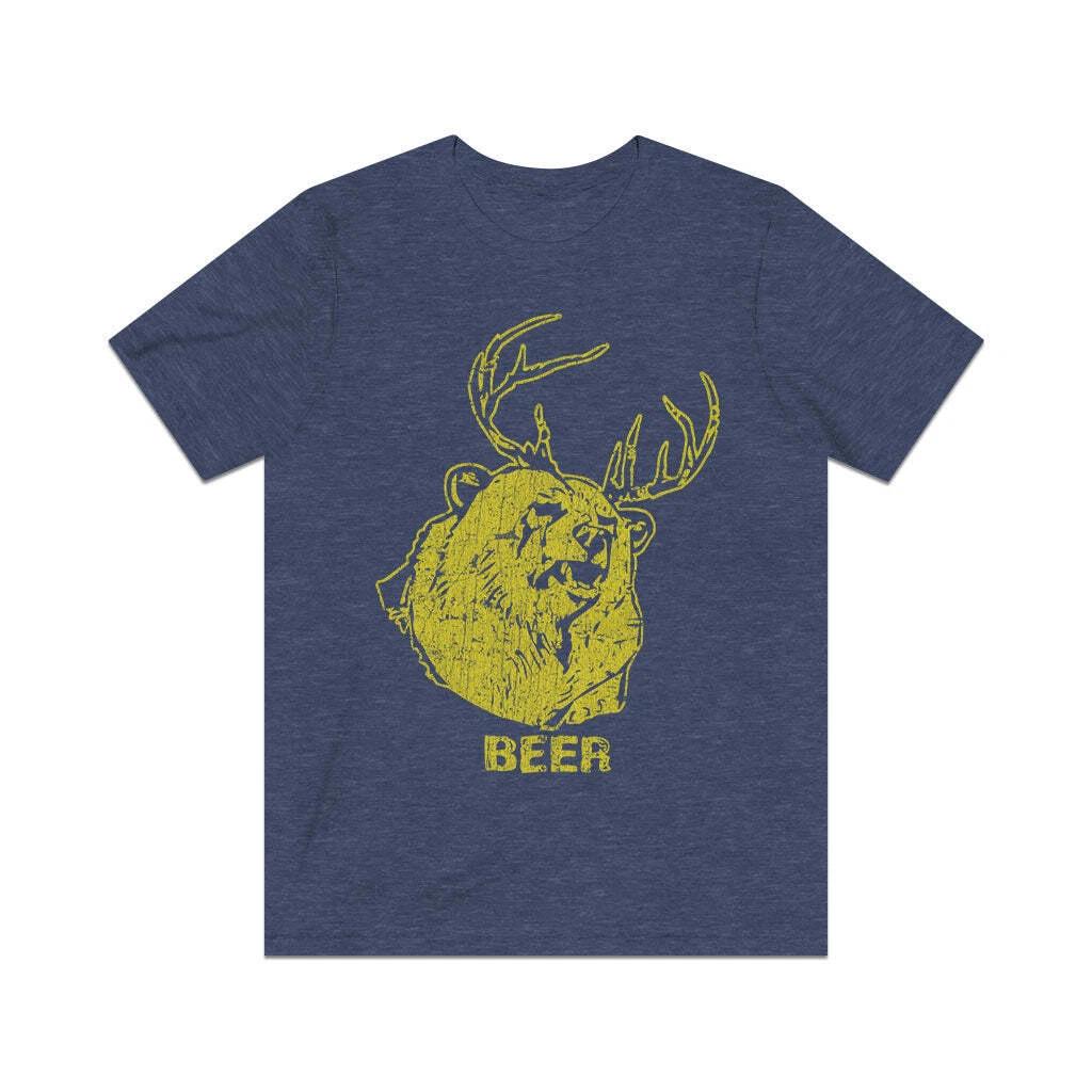 Bear + Deer = Beer 2010 Vintage Men s T shirt 2XL