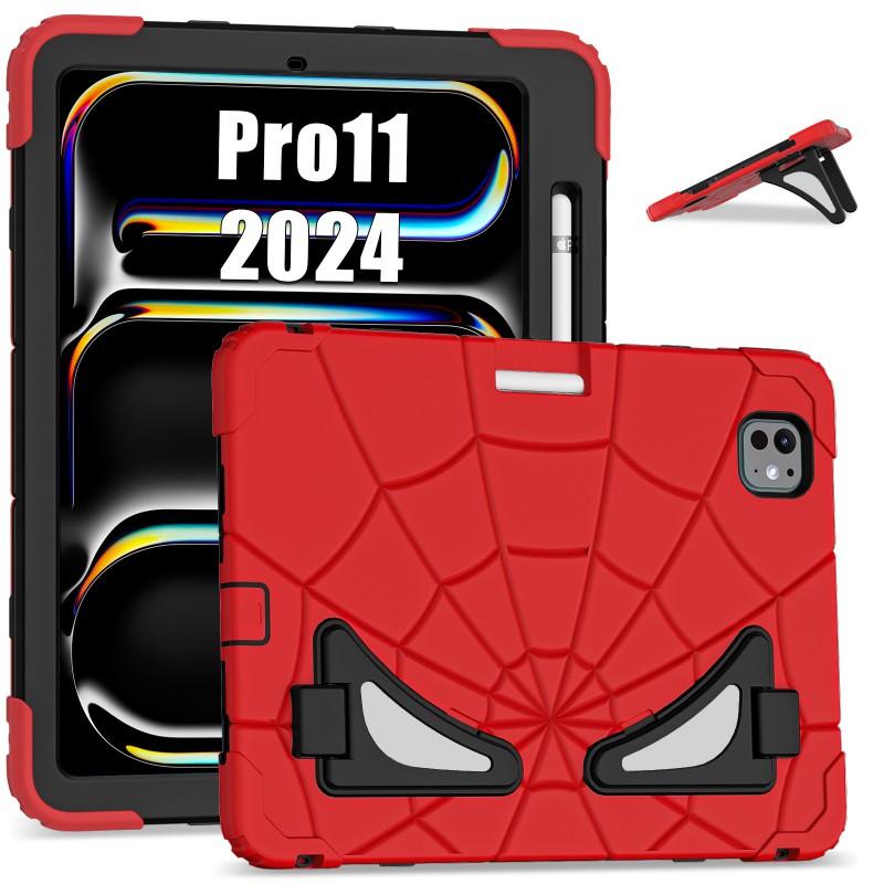 Spider-Man Silicone Case IPad Pro 11 Inch With Kickstand Shockproof Full Cover Kids Air 4 5 10th Gen
