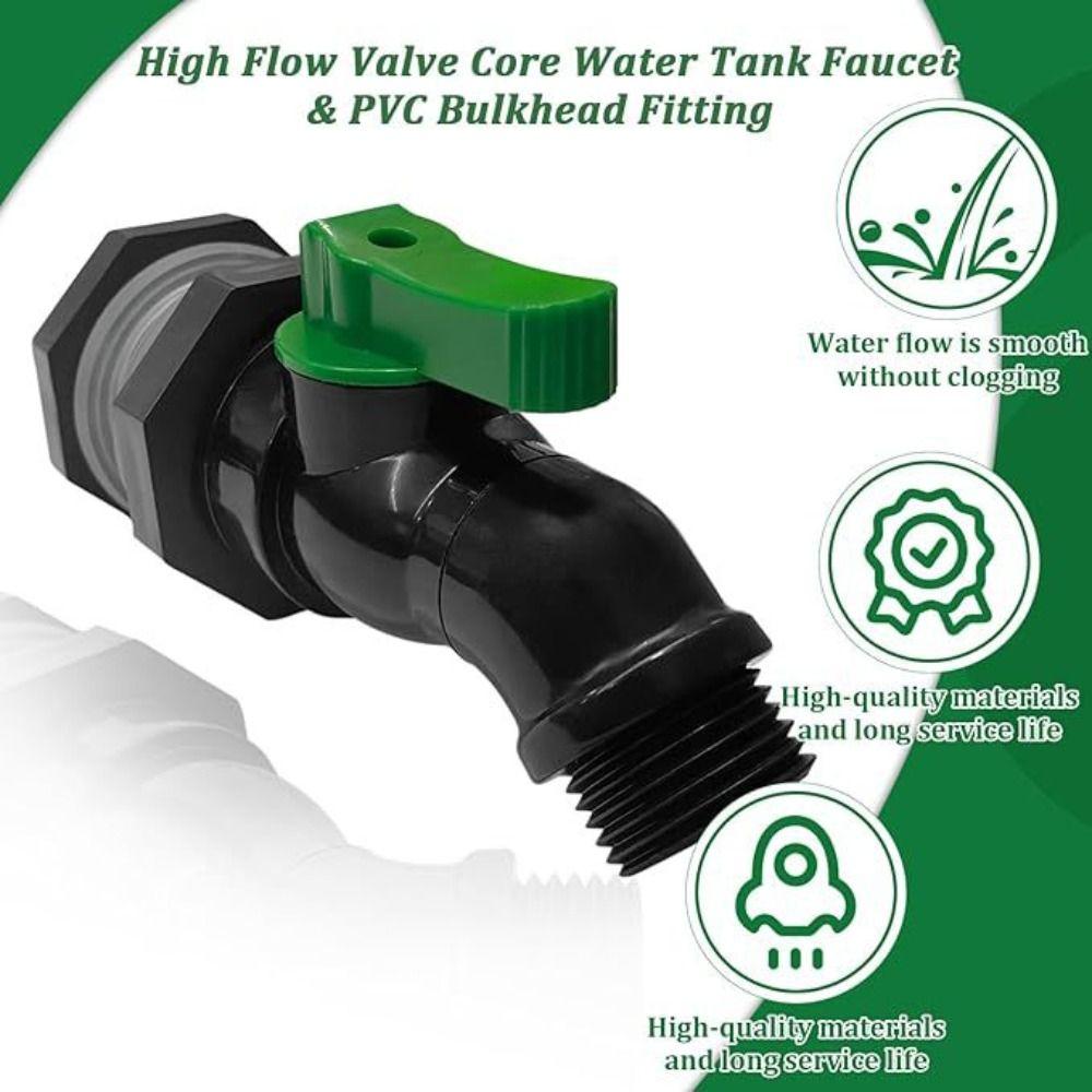 Downspout Collector Rain Barrel Spigot 3/4 GHT Thread Rain Barrel Kit  Outdoor Garden