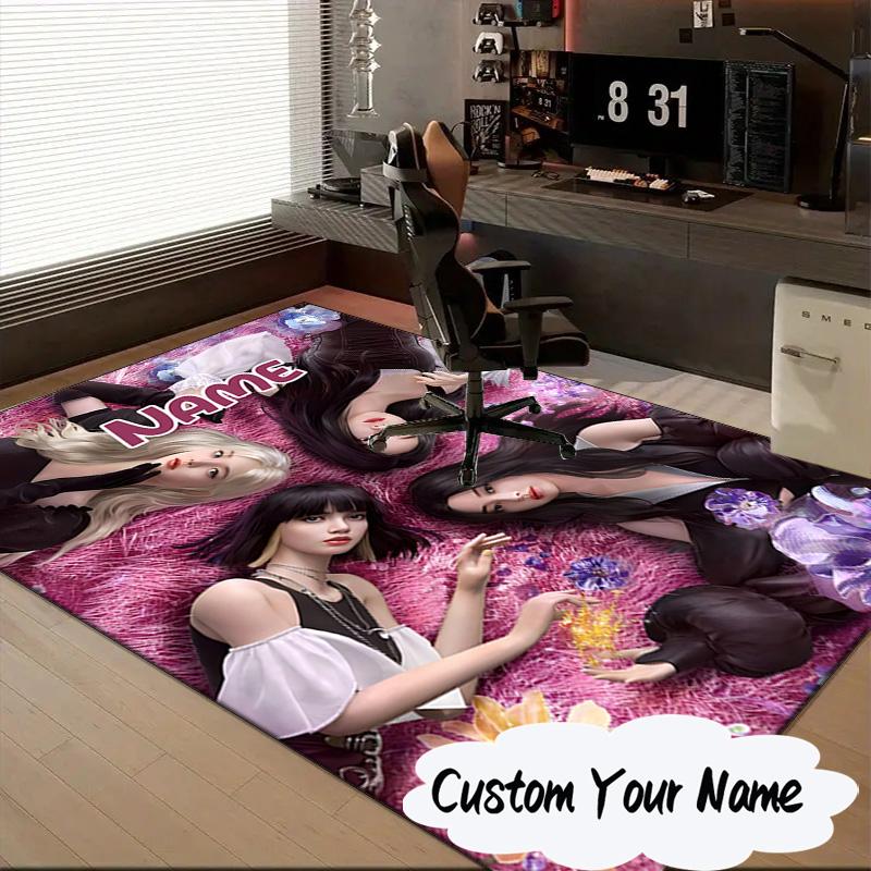 Custom Name Kpop Fantasy Models Carpet, Chair Rug,Area Rug for Office Bedroom living rooms bedroom, Doormat decor Christmas fan gifts