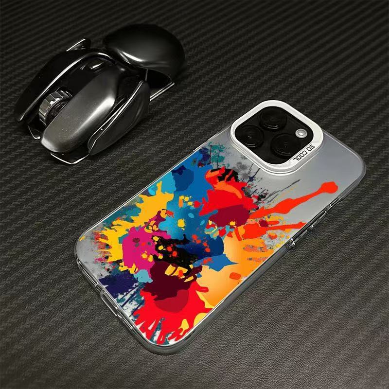 The new splashing ink is suitable for iphone17 mobile phone case Apple 15promax/14 anti-drop 13pro16 Europe and America