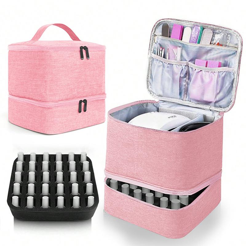 Nail Polish Storage Bag Essential Oil Bag Portable Cosmetic Nail Care Kit Nail Care Tool Storage Box 30 Compartment