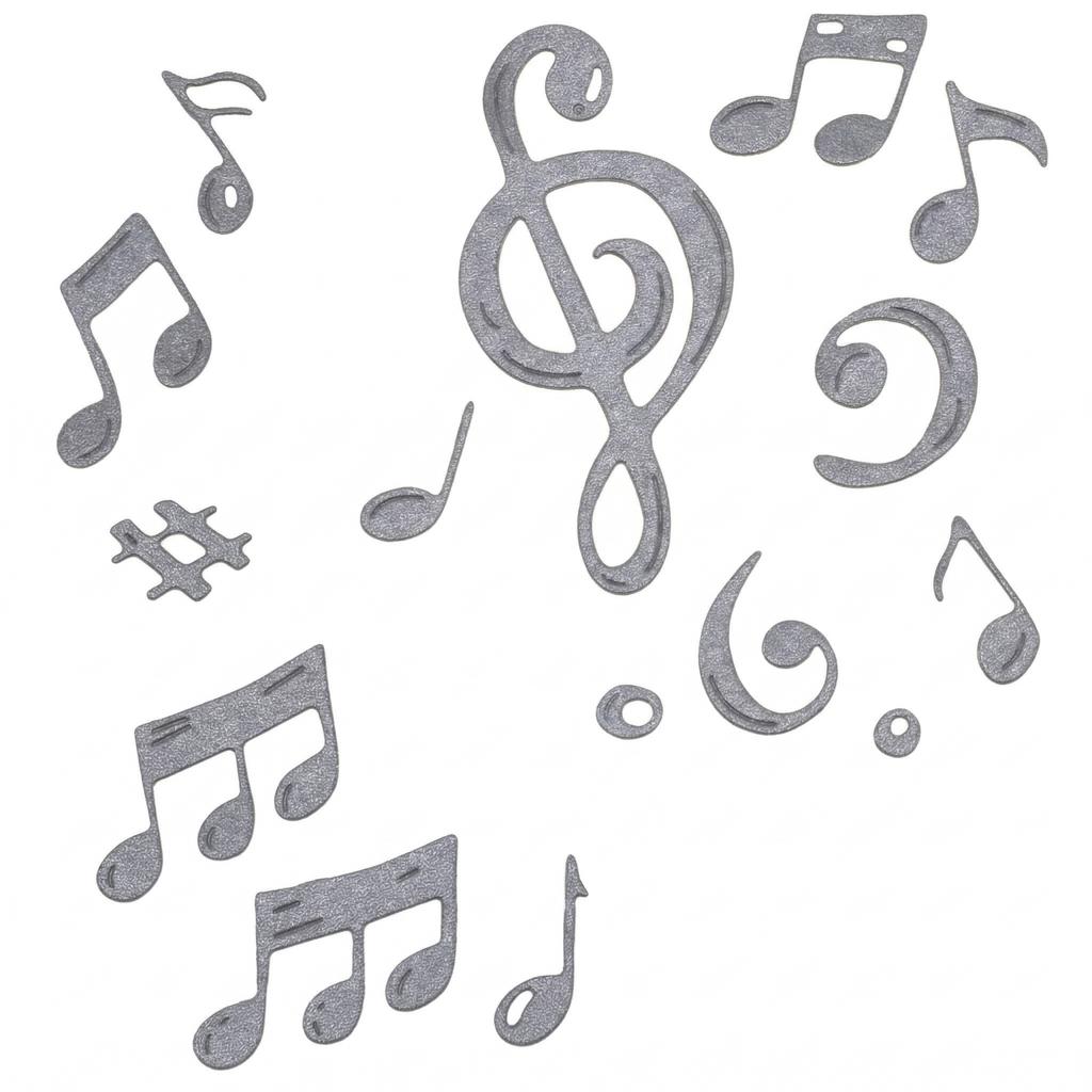 Musical Notes Dies Cuts for Card Making,Cutting Dies, Metal Die Cutting Mold, Scrapbooking Dies, DIY Etched Embossing Stencil for Craft