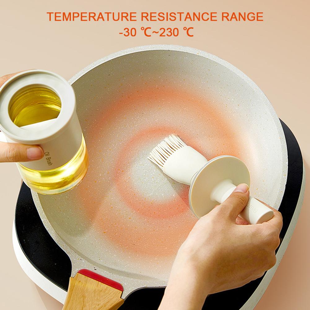 2 In 1 Oil Dispenser Bottle With Brush Heat Resistant Olive Oil Bottle Sauce Vinegar Seasoning Bottle For BBQ Baking Tool