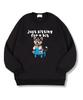 TI.GLAKE Just Seating Oversized Double-Sided Sweatshirt Black